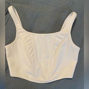 White corset top